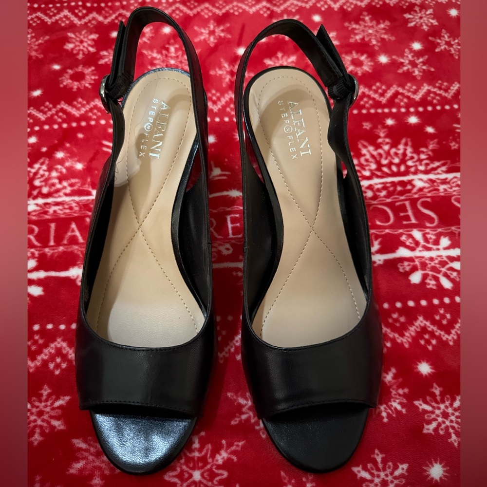 Alfani Elegant Black Slingback Heels